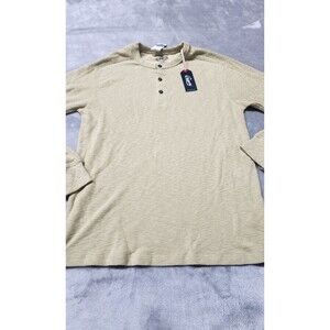 Grayers Mens Large Dried Herby Clint Long Sleeve Waffle Henley Shirt NWT